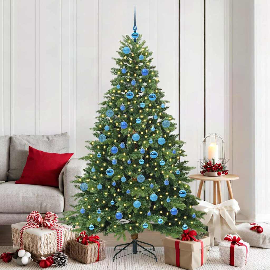 Vidaxl kunstkerstboom met 300 led met standaard groen 180 cm pe en pvc
