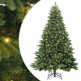 Vidaxl kunstkerstboom met 300 led met standaard groen 210 cm pe en pvc