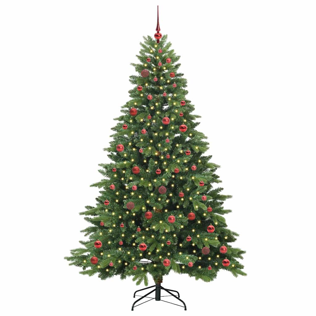 Vidaxl kunstkerstboom met 300 led met standaard groen 210 cm pe en pvc