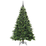 Vidaxl kunstkerstboom met 300 led met standaard groen 210 cm pe en pvc