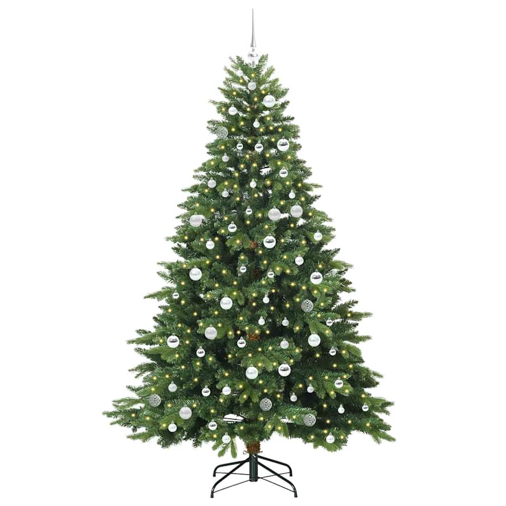 Vidaxl kunstkerstboom met 300 led met standaard groen 210 cm pe en pvc