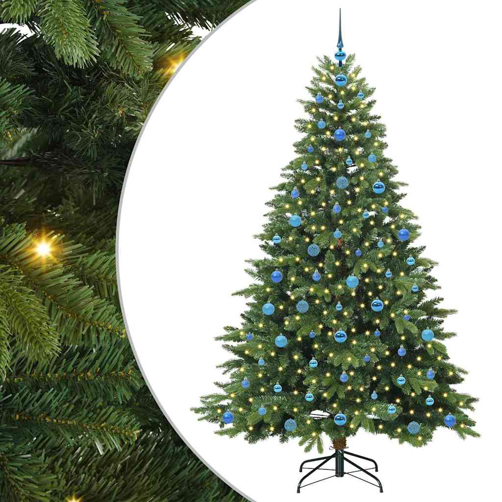 Vidaxl kunstkerstboom met 300 led met standaard groen 210 cm pe en pvc