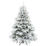 Vidaxl kunstkerstboom met 150 led met standaard wit 120 cm pe en pvc