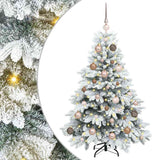 Vidaxl kunstkerstboom met 150 led met standaard wit 120 cm pe en pvc