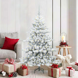 Vidaxl kunstmatige inklapbare kerstboom wit 150 cm pvc en staal