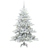 Vidaxl kunstmatige inklapbare kerstboom wit 150 cm pvc en staal