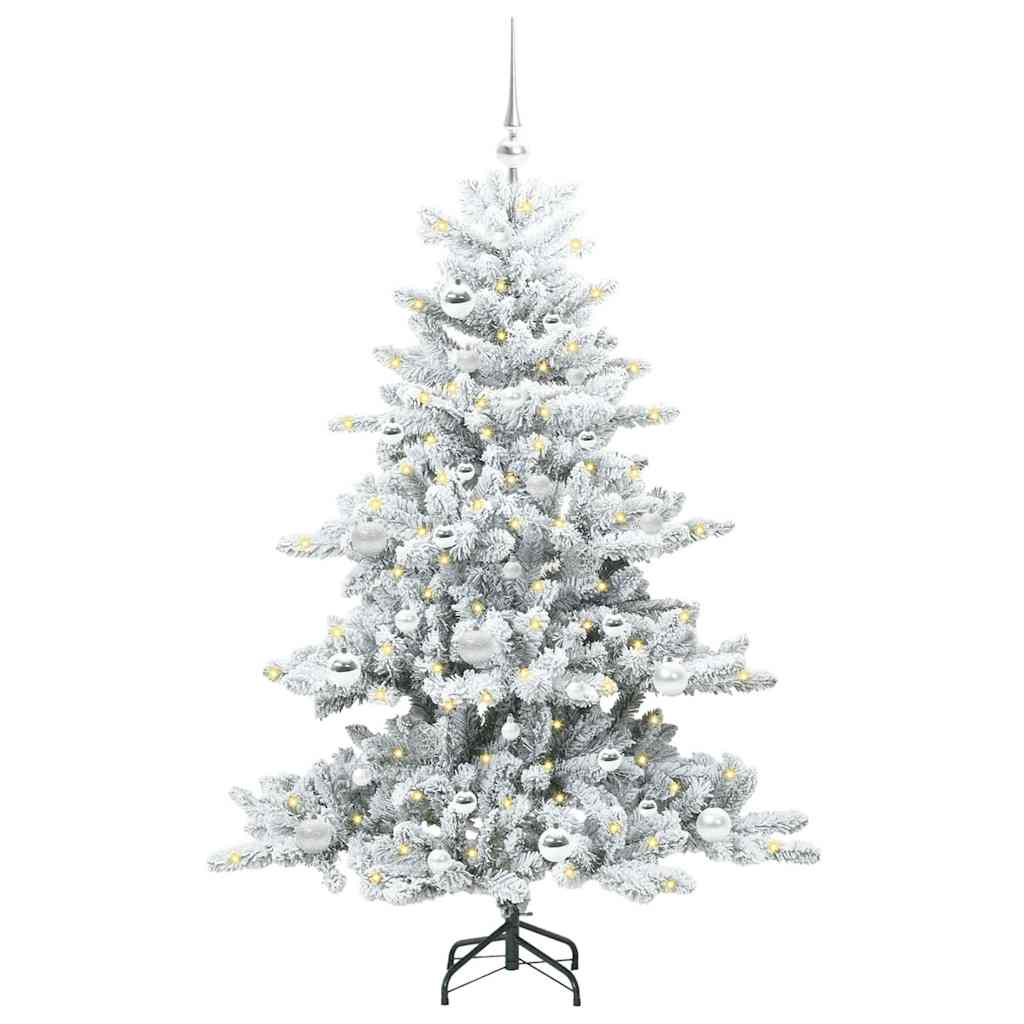 Vidaxl kunstmatige inklapbare kerstboom wit 150 cm pvc en staal