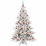 Vidaxl kunstmatige inklapbare kerstboom wit 180 cm pvc en staal