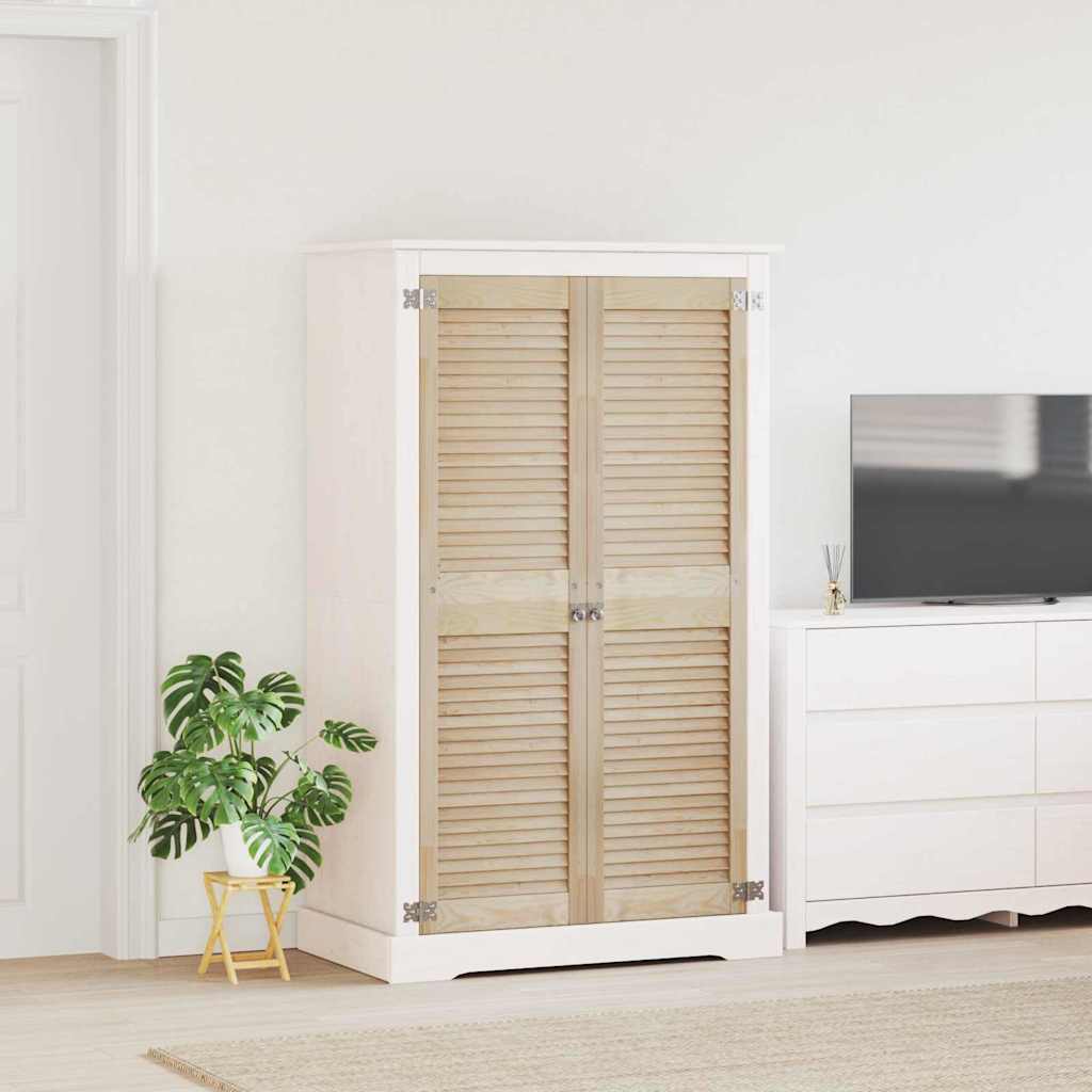 Vidaxl kastdeur 2 pcs naturel 39,5 x 2,1 x 140,5 cm massief grenenhout