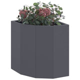 Vidaxl hoek plantbak antraciet 30 x 30 x 35 cm staal