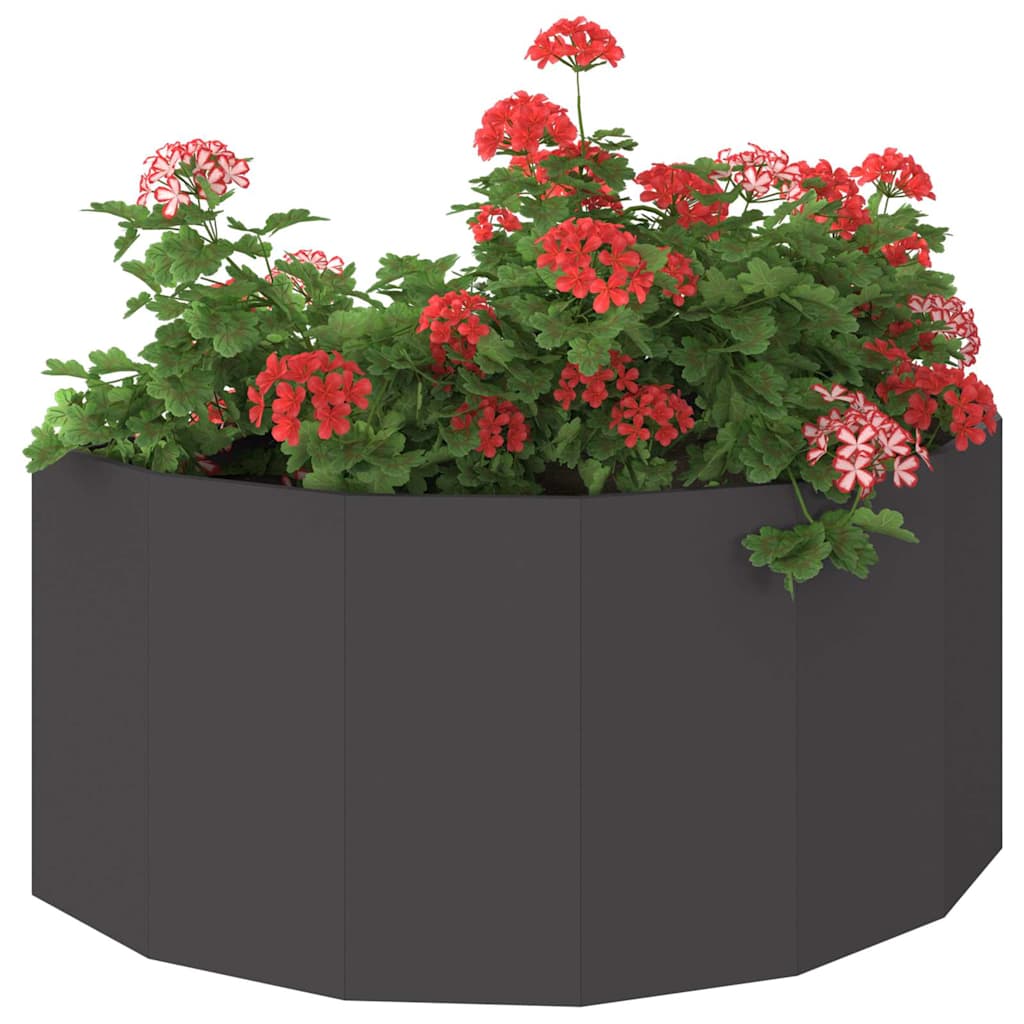 Vidaxl plantenbak zwart 120 x 60 x 50 cm staal