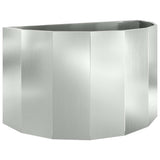 Vidaxl plantenbak zilver 90 x 45 x 50 cm gegalvaniseerd staal