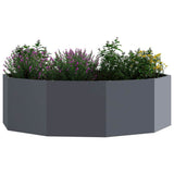 Vidaxl plantenbak antraciet 120 x 120 x 35 cm staal