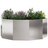 Vidaxl plantenbak zilver 90 x 90 x 35 cm roestvrij staal