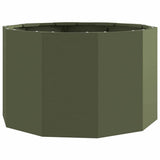 Vidaxl plantenbak olijf groen 60 x 60 x 35 cm staal
