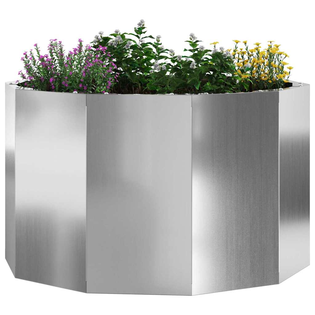 Vidaxl plantenbak zilver 60 x 60 x 35 cm gegalvaniseerd staal
