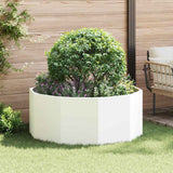 Vidaxl plantenbak wit 120 x 120 x 50 cm staal