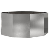 Vidaxl plantenbak zilver 120 x 120 x 50 cm roestvrij staal