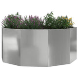 Vidaxl plantenbak zilver 120 x 120 x 50 cm gegalvaniseerd staal