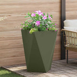 Vidaxl plantenbak olijf groen 50 x 50 x 75 cm staal