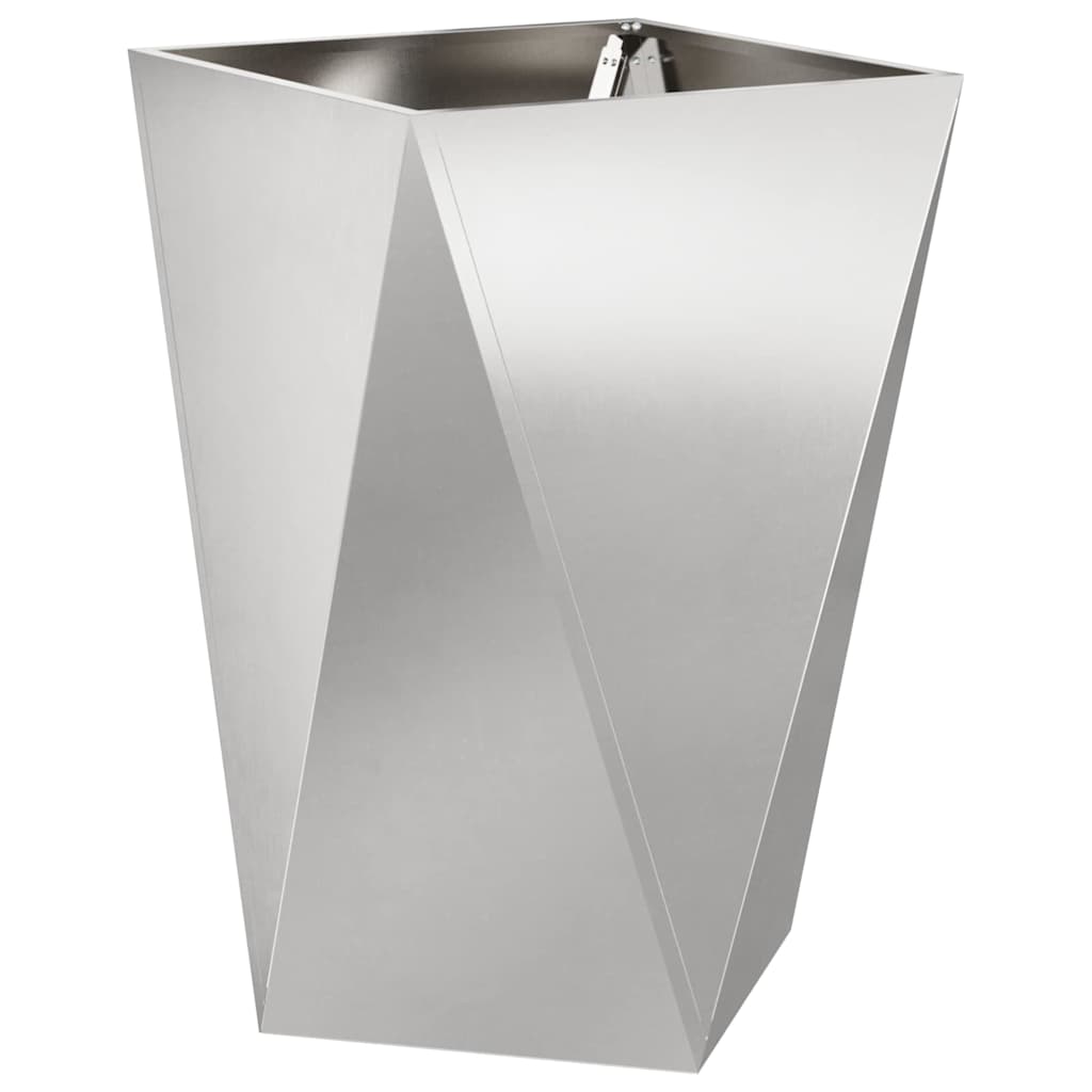 Vidaxl plantenbak zilver 50 x 50 x 75 cm roestvrij staal