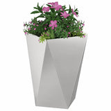Vidaxl plantenbak 2 pcs zilver 50 x 50 x 75 cm roestvrij staal