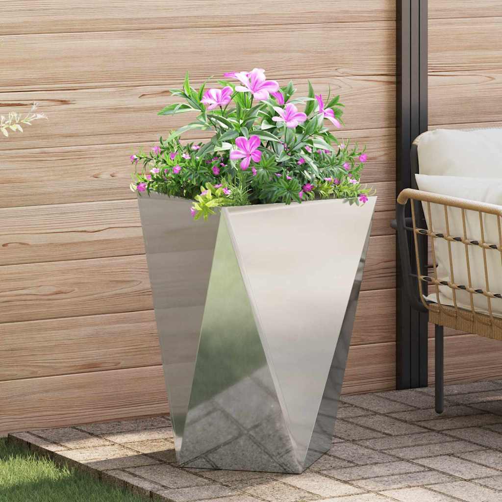 Vidaxl plantenbak zilver 50 x 50 x 75 cm gegalvaniseerd staal