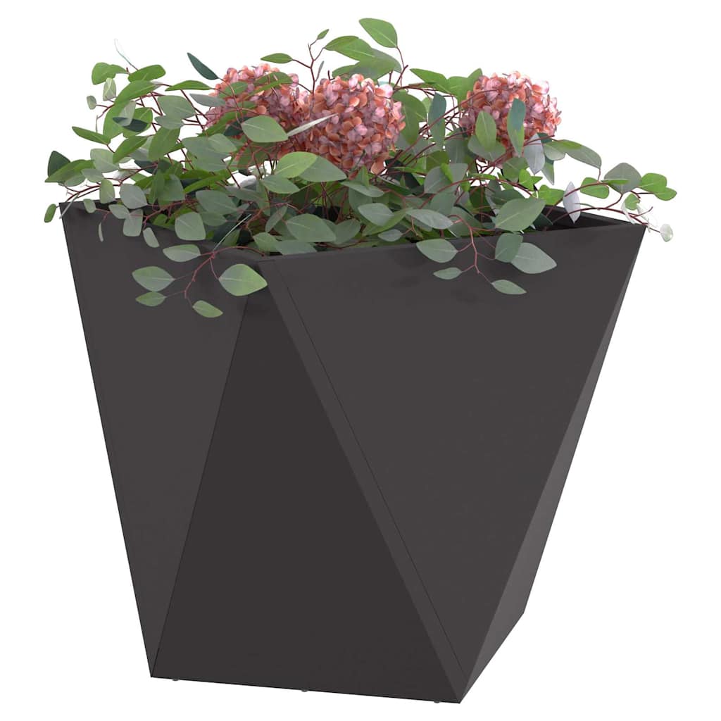 Vidaxl plantenbak zwart 40 x 40 x 40 cm staal