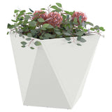 Vidaxl plantenbak wit 40 x 40 x 40 cm staal