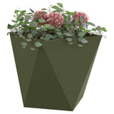 Vidaxl plantenbak 2 pcs olijf groen 40 x 40 x 40 cm staal