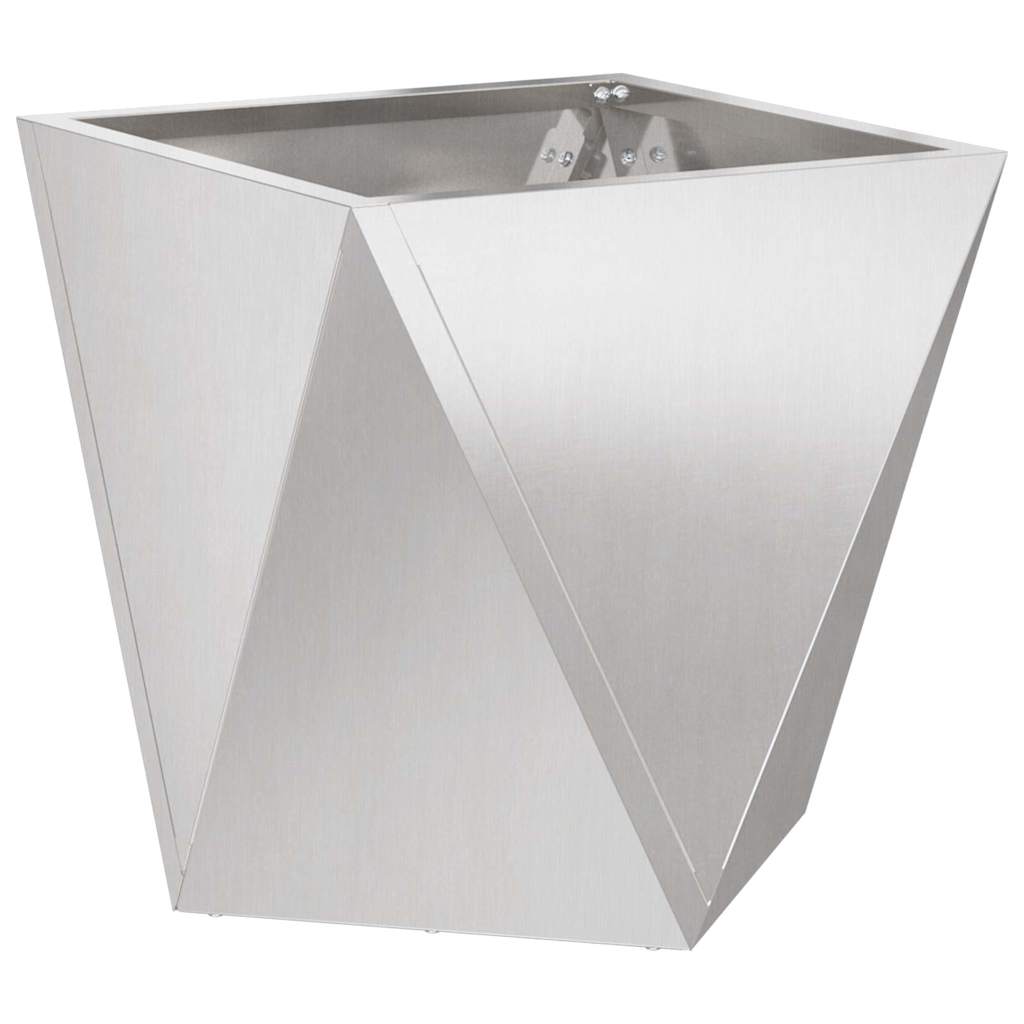 Vidaxl plantenbak zilver 50 x 50 x 50 cm roestvrij staal