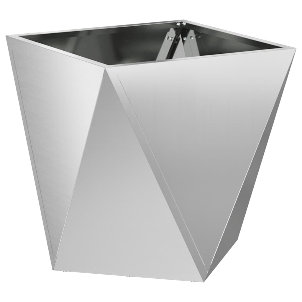Vidaxl plantenbak zilver 50 x 50 x 50 cm gegalvaniseerd staal