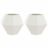 Vidaxl plantenbak 2 pcs wit 100 x 100 x 80 cm staal