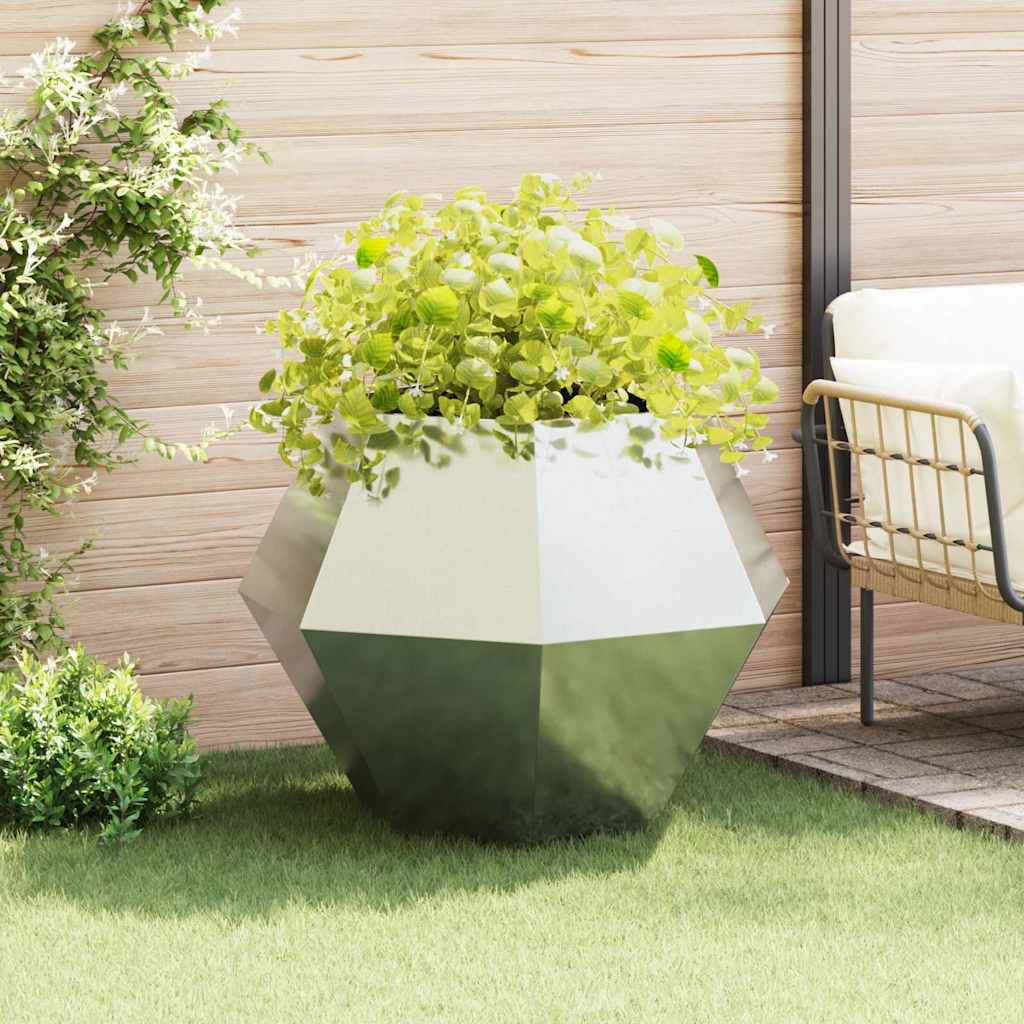 Vidaxl plantenbak zilver 100 x 100 x 80 cm gegalvaniseerd staal