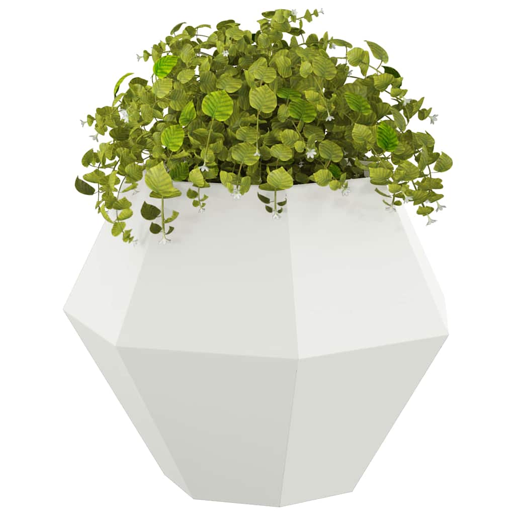 Vidaxl plantenbak 2 pcs wit 75 x 75 x 60 cm staal