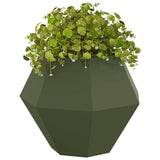 Vidaxl plantenbak olijf groen 75 x 75 x 60 cm staal