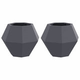 Vidaxl plantenbak 2 pcs antraciet 50 x 50 x 40 cm staal