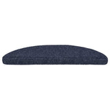 Vidaxl trapmatten zelfklevend 30 stuks 56x17x3 cm blauw halfrond
