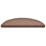 Vidaxl trapmatten 30 st 56x17x3 cm bruin halfrond
