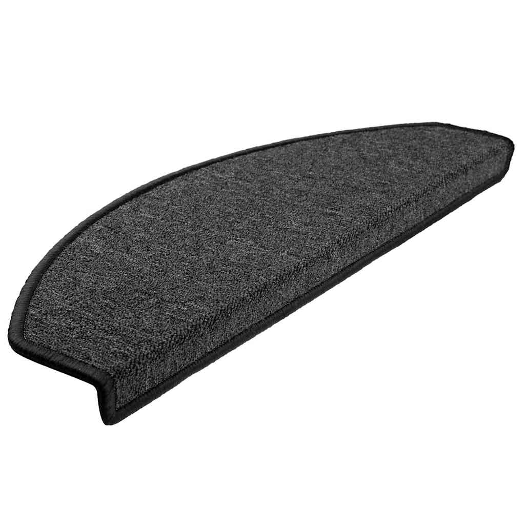 Vidaxl trapmatten 30 stuks 65x24x4 cm antraciet halfrond groot