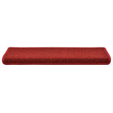 Vidaxl trapmatten 30 st 65x21x4 cm röd rechthoekige rand