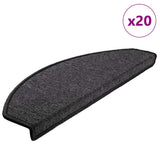 Vidaxl trapmatten 20 st 65x24x4 cm antraciet halfrond groot