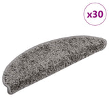 Vidaxl trapmatten 30 st 56x17x3 cm grijs halfrond