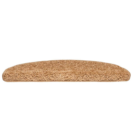 Vidaxl trapmatten 30 st 65x21x4 cm beige halfrond groot