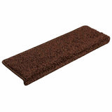 Vidaxl trapmatten 30 st 65x21x4 cm bruin rechthoekige rand