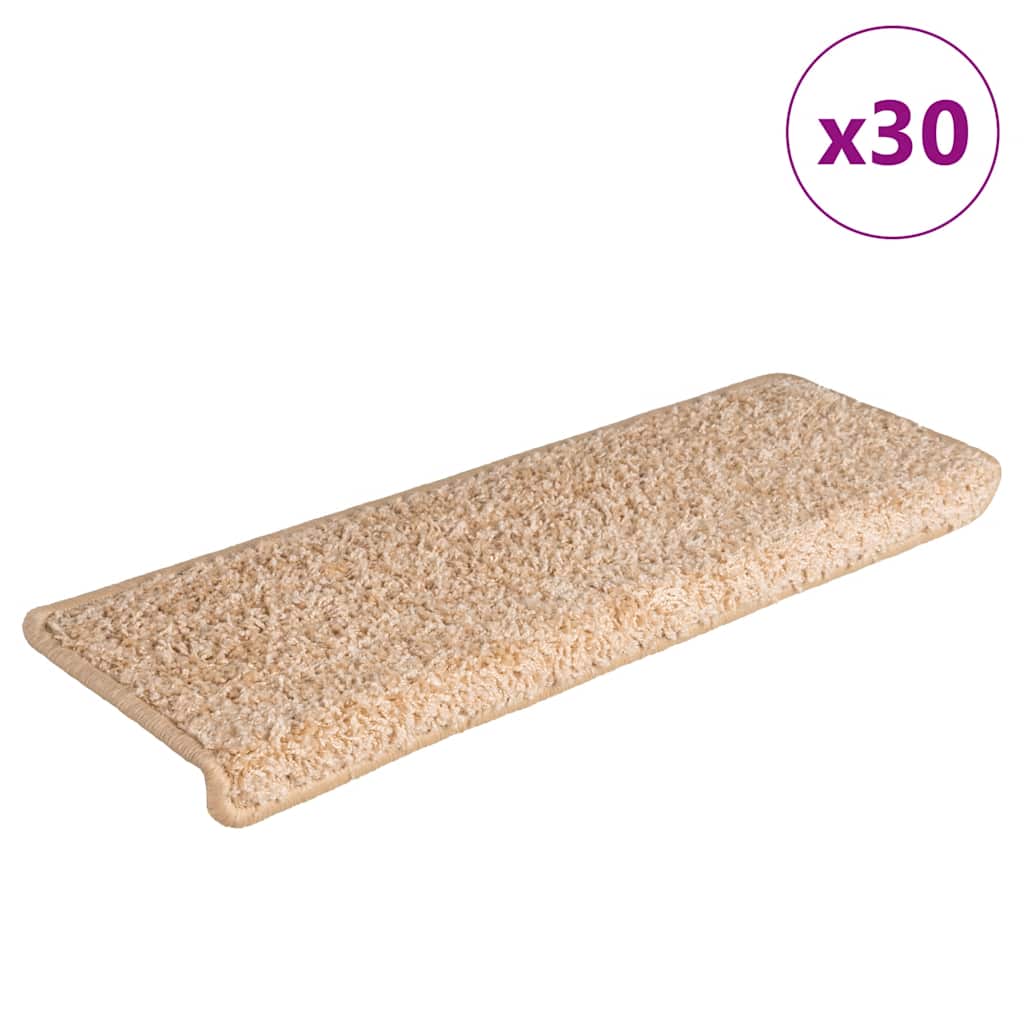 Vidaxl trapmatten 30 st 65x21x4 cm goud rechthoekige rand
