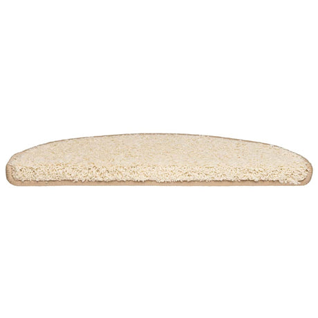Vidaxl trapmatten 20 st 65x21x4 cm crème halfrond groot