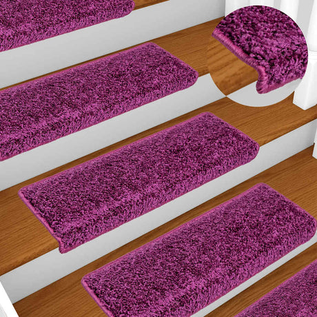 Vidaxl trapmatten 20 st 65x21x4 cm violet rechthoekige rand