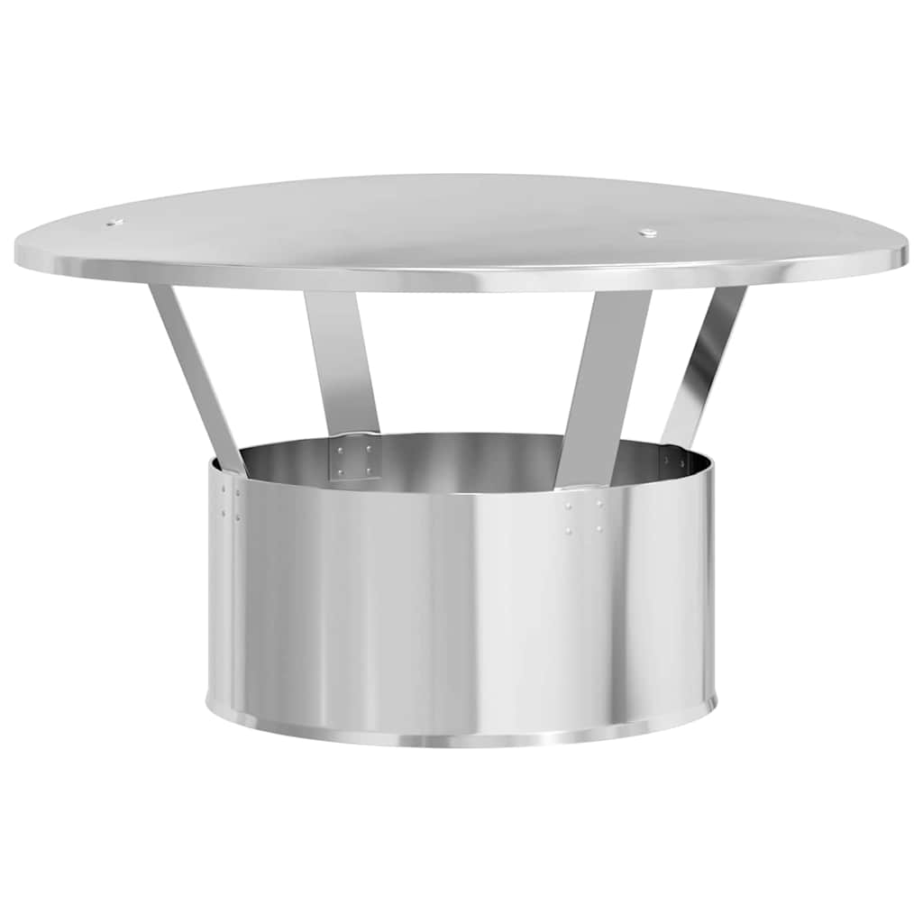 Vidaxl regenbescherming voor schoorsteen zilver 35 x 35 x 20 cm