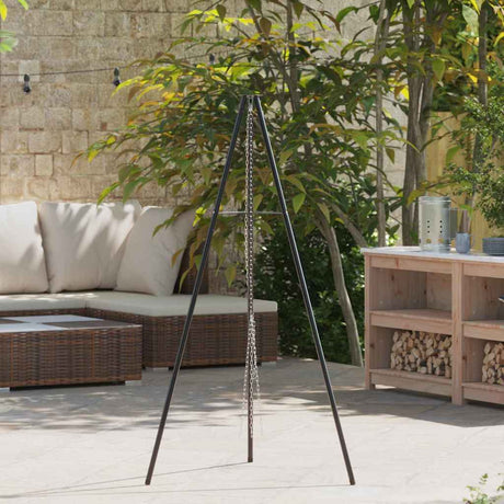 Vidaxl kampvuur tripod zwart 92 x 92 x 151,5 cm staal
